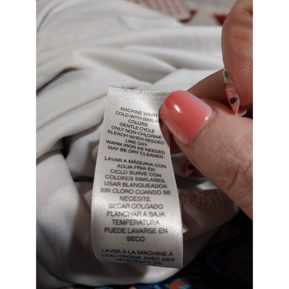 Chicos Dress Women 00 US Extra Small Blue Ikat Peasant Maxi Off Shoulder Blouson - Picture 8 of 8